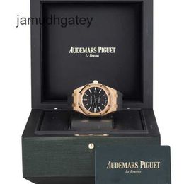 Ap Swiss Luxury Wrist Watches Men's Watch Royal AP Oak Series 15400or 18k Rose Gold Black Plate Men's Fashion Leisure Business Sports Men's Watch Single Watch ZRBT