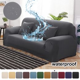 Chair Covers Waterproof sofa cover 1234 seat sofa cover High stretch sofa sliding furniture protective cover for living room complete set 230406