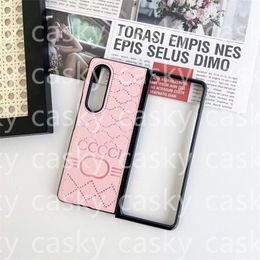 Luxury Designer Samsung Phone Case Galaxy Zfold 2 3 4 Folding Screen Leather Full Letters Cases Z Flip Couple High Beauty Cellphone Cover