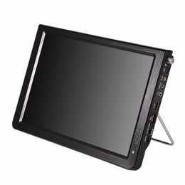 Freeshipping 12 inch Big Size Portable TV 110V-240V ATSC 16:9 Digital Car TV 1080P HD Video Player Built-in 1500Mah Batteries Dual Spea Tdug