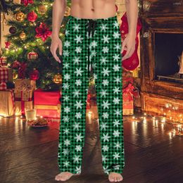 Men's Pants Comfortable Slip Christmas Mens Casual Pyjama With Drawstring And Pockets Gift