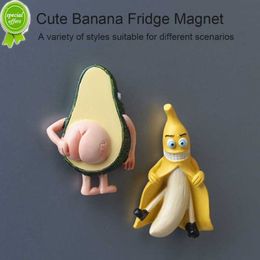 New Cute Refrigerator Magnets Fruit Banana and Avocado Funny Magnets for fridge Whiteboards Home Decoration