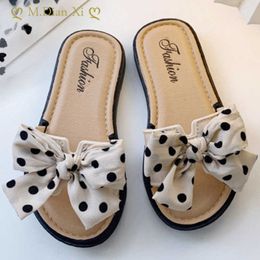 Slipper 2022 Children's Slippers Summer Girls Sandals Bow Non-slip Wearing Korean Version of Fashionable Soft-soled for Y2304