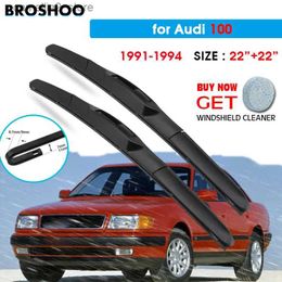Windshield Wipers Car Wiper Blade For AUDI 100 22"+22" 1998-2003 Auto Windscreen Windshield Wipers Blades Window Wash Fit U Hook Arms Q231107