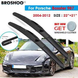 Windshield Wipers Car Wiper Blade For Porsche Boxster 987 22"+21" 2004-2012 Windscreen Windshield Wipers Blades Window Wash Fit U Hook Arms Q231107