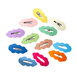 Hair Accessories 10pcs Candy Coloured Cloud Frosted Bb Clips Cute Bangs Cropped Barrette Back Of Hairdress Girls Wholesale