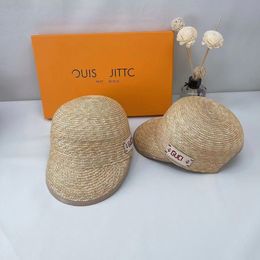 Straw Braid Equestrian Caps Spring and Summer Sunscreen Visor Hat Travel Sun Hats