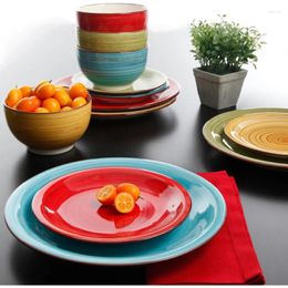 Plates Better Homes & Gardens Festival Dinnerware Assorted Colors Set Of 12 Dinner And Dishes