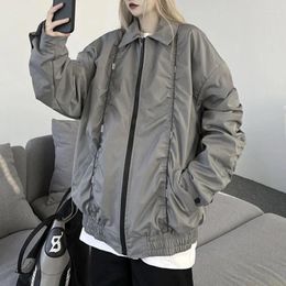 Women's Jackets Vintage Japanese Fashion Oversized Jacket Women Zipper Outdoor Harajuku 2000s Aesthetic Baseball Female