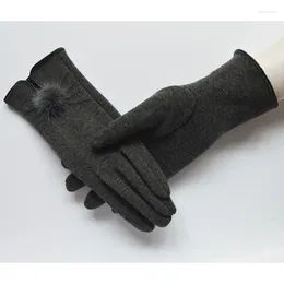 Cycling Gloves Women's Warm Non-fleece European Version Can Touch Screen Autumn And Winter Finger