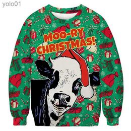 Women's Sweaters 2022 Ugly Christmas Sweater 3D Print Funny Xmas Pullover Hoodie Sweatshirt Men Women Holiday Party Autumn Sweaters Jumpers TopsL231107