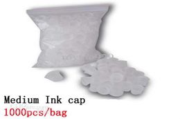 1000pcs Medium Size White Tattoo Ink Cups Caps Wide Cup260m06273422