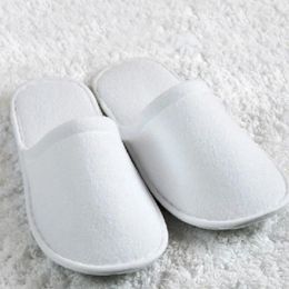 Bath Accessory Set Disposable Type El Slippers Easy To Carry White Comfortable Daily Kit Leisure Places Lightweight SPA 10 Pairs