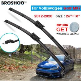 Windshield Wipers Car Wiper Blade For Golf MK7 26"+18" 2012-2020 Windscreen Windshield Wipers Blades Window Wash Fit push button Q231107