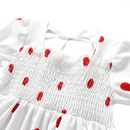 Girl Dresses Toddler Baby Summer Short Sleeve Dress Polka Dot Ruffle A-Line Birthday Casual Party Outfit Clothes