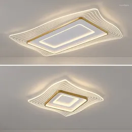 Ceiling Lights LED Atmospheric Household Rectangular Living Room Creative Stripe Bedroom Dining Lamp