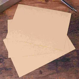 Gift Wrap Blank Retro Plain Color Non-printed Yellow Kraft Paper Envelope For Invitations Card Postcard Writing Letter