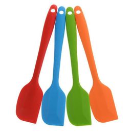 Kitchen Silicone Cream Butter Cake Spatula Mixing Batter Scraper Brush Butter Mixer Cake Brushes Baking Tool Kitchenware LL