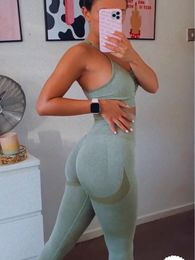 Yoga Outfits Sports Suit Women Sportswear Fitness Set Clothing Sport Outfit Wear Gym Seamless Workout Clothes For Tracksuit 230406