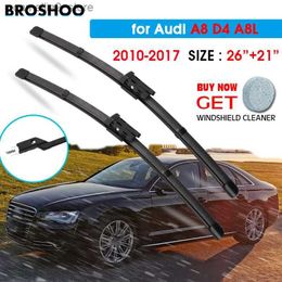 Windshield Wipers Car Wiper Blade For AUDI A8 D4 A8L 26"+21" 2010-2017 Auto Windscreen Windshield Wiper Blade Window Wash Car Equipped Push Button Q231107