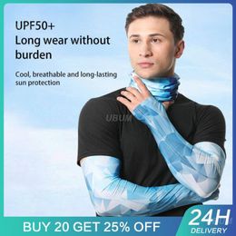 Knee Pads Sports Arm Cover Anti-uv Outdoor Seamless Ice Silk Guard Sun Sleeve Soft Summer Sunscreen Digital Printing Elastic