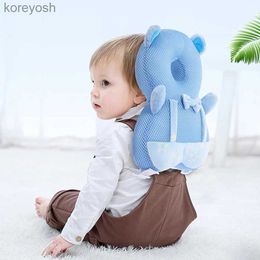 Pillows 1-3T Toddler Baby Pillow Head Protector Safety Pad Cushion Back Prevent Injured Baby Eleplant Lion Cartoon Security PillowsL231105