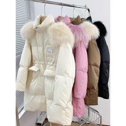 Piumino 2023 Nuovo design invernale Sensazione ispessita di media lunghezza Jiaxing Pinghu Piumino Abbigliamento donna di fascia alta