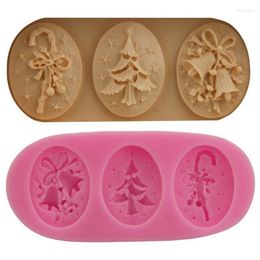 Baking Moulds Christmas Tree Silicone Fondant Cake Mould Soap Chocolate Candy Decorating Mould