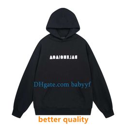 Mens designer Hoodie Top level version Hoodie Inverted letter design Fashion streetwear sweatshirts Advanced Fabric pullover Women hoodie Plus size luxury brand