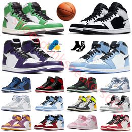 OG Jumpman 1 1s Men Women Basketball Shoes High Space Jam OG Black Panda Light Smoke Grey University Blue Skyline Lucky Green Mids Big Size 47 Sneakers