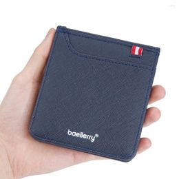 Wallets Men Bank Holder Minimalist Bifold Purse Short Business Multi Slot Card Case Ultra Slim Wallet ID Cover