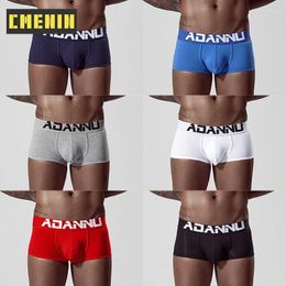 Underpants CMENIN 2023 6Pcs Cotton Men's Panties Bxoers Shorts Breathable Trunk Gay Sexy Men Underwear Man Boxer Boxershorts