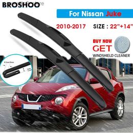 Windshield Wipers Car Wiper Blade For Nissan Juke 22"+14" 2010-2017 Windscreen Windshield Wipers Blades Window Wash Fit U Hook Arms Q231107