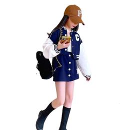 Clothing Sets 2023 Girls Children Coats Skirts Suit Teenage Girl Jacket Baseball Spring Kids Tracksuit Outfit Clothes 230407