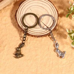 Keychains Cute Little Women Purse Bag Keychain Stainless Steel Pendant Key Chain Ring Holder Easter Gift For Friends Children