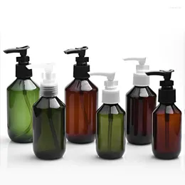 Storage Bottles 30pcs 100ml 150ml 200ml Empty Green Brown Bottle With Bayonet Lotion Pump For Shampoo Shower Gel Liquid Soap Cosmetics