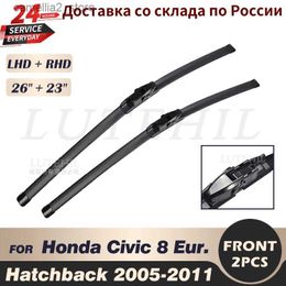 Windshield Wipers Front Wiper Blades For Honda Civic 8 European Hatchback 2005-2011 Windshield Windscreen Front Window 26"23"(Spaceship Type) Q231107