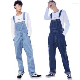 Men's Jeans Men's Denim Overalls Large Size Strap Straight Pants Light Blue Loose Work Clothes For Men