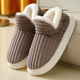 Slippers Comfortable Home Men Cotton 2023 Winter Unisex Plus Size Casual Plush Shoes Warm Velvet Sneakers Women Snow Boots