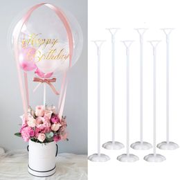 Other Event Party Supplies 6pcs Balloon Stand Base DIY Holder Column Support Wedding Table Decoration Adult Kids Birthday Baby Shower Favors 230406