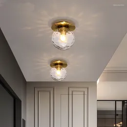 Ceiling Lights Gold Modern E27 Minimalist Style For Restaurant Aisle Corridor Balcony Decoration Luxury Glass Led Light