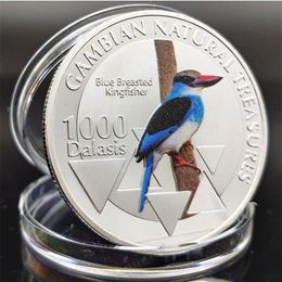 Arts and Crafts Commemorative coin African coin Blue Phoenix Kingfisher commemorative coin