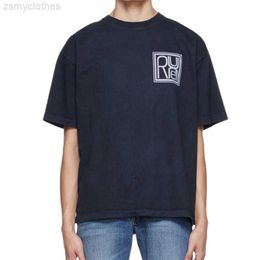 Men's T-Shirts RHUDE Printed Retro Short Sleeve T-Shirt Black S-Xl Code