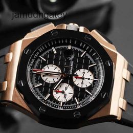 Ap Swiss Luxury Wrist Watches Royal AP Oak Offshore 26400ro 44mm Rose Gold Ceramic Time Code Watch Set VABD