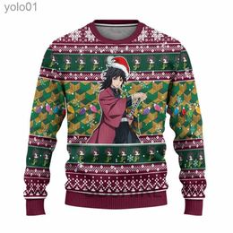 Women's Sweaters Demon Anime Ugly Christmas Sweater Kaii Xmas Sweatshirt Harajuku Hoodie Funny 3d Fashion Pullovers Hip Hop StreetwearL231107