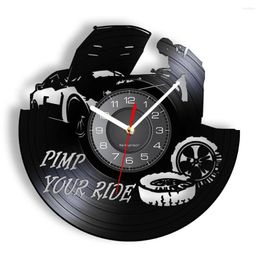 Wall Clocks Mechanic Car Service Clock Tire Repair Garage Modern Design Driving Record Pimp Your Ride Hanging Watch