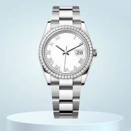 diamonds watch for mens 36mm 41mm womens 8215 Automatic movement watch With Box Sapphire waterproof wristwatches Full stainless steel couple Luxury watch montre