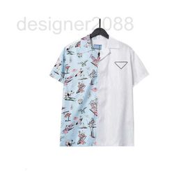 Men's Casual Shirts Designer spring summer new high grade cotton printing short sleeve round neck panel T-Shirt Size m-l-xl-xxl-xxxl Colour black white ZBMS