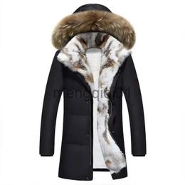 Men's Down Parkas Real Fur Winter Jacket Men Parkas Thicken Warm Coat Men Black Jackets Solid Colour Parka Coat Men's Fashion New Streetwear 4XL J231107