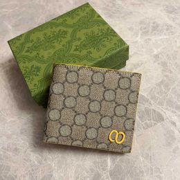 Men Wallet Designer Woman Card Holder Top Quality Short Wallets Canvas Leather Credit Cardholder Original Cowhide Cion Purse With Box Serial Number